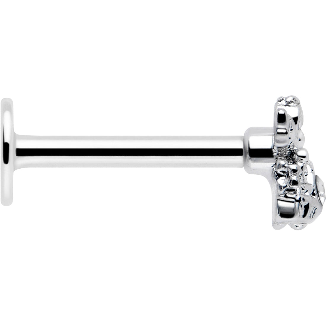 16G Clear CZ Angel Labret Monroe Tragus Piercing Jewelry - Image 5