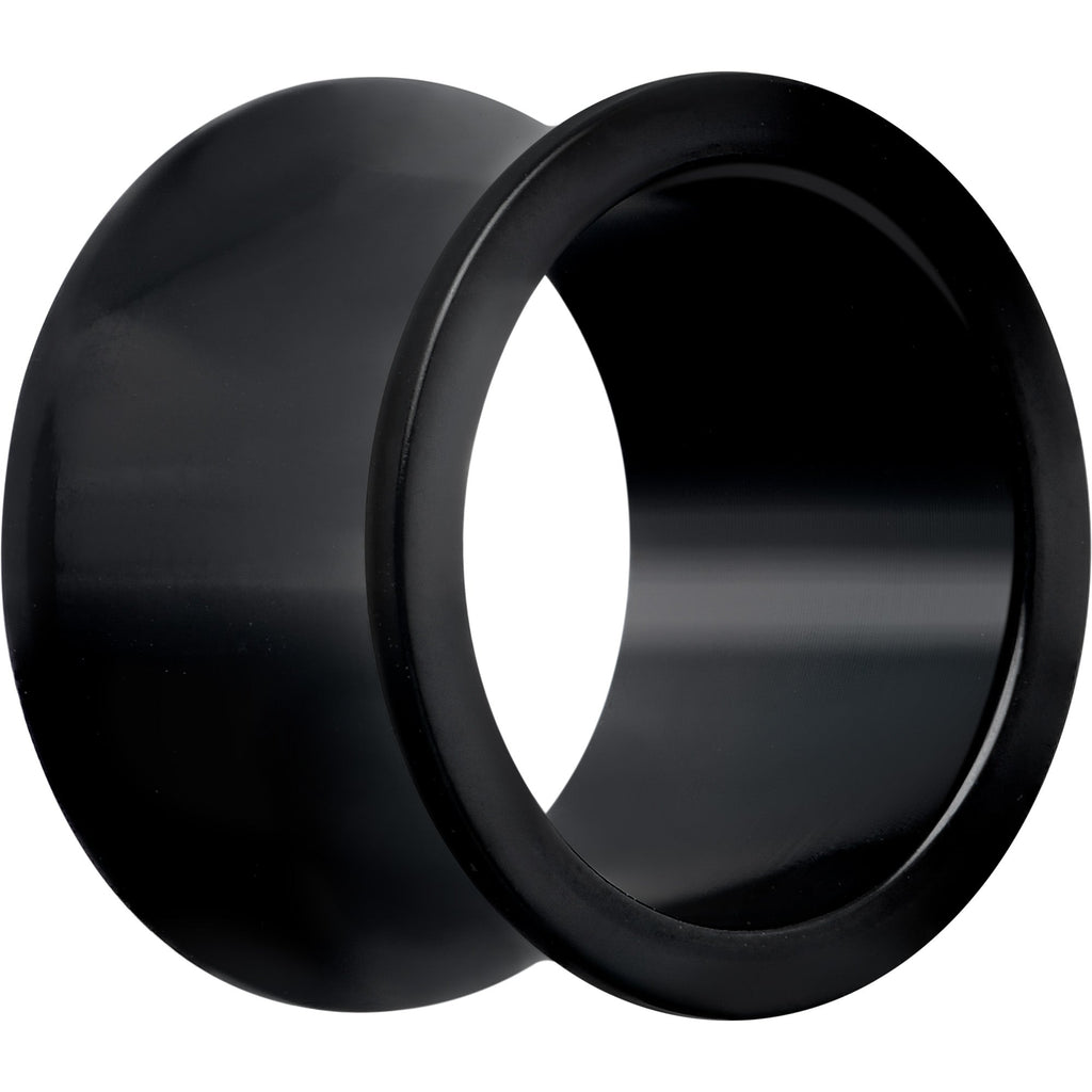 Black Double Flare Tunnel Plugs for Stretched Lobes - Image 3