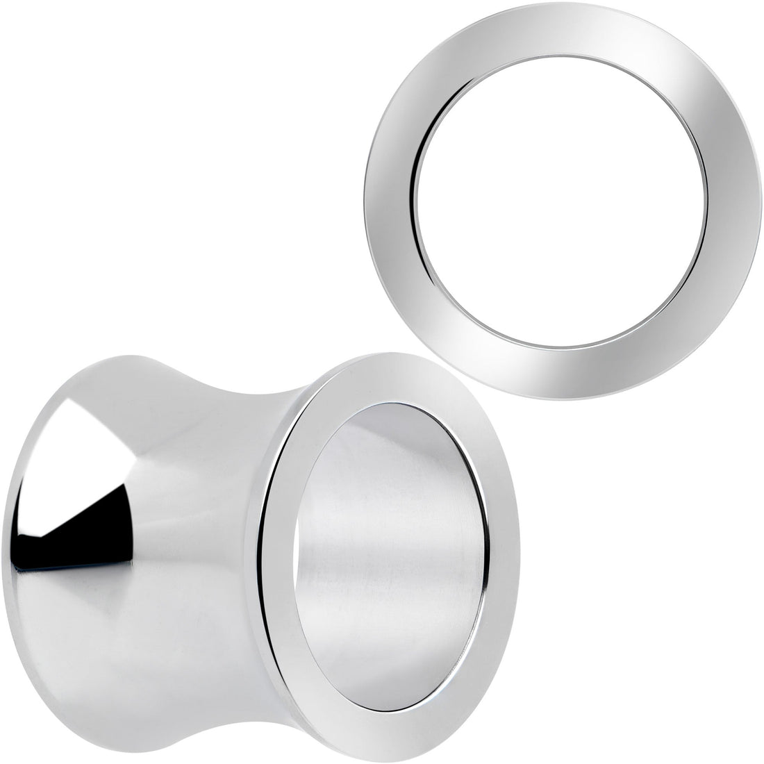 Surgical Steel Double Flare Tunnel Plug Set for Stretched Lobes - Image 8