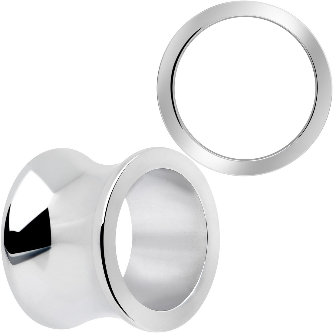 Surgical Steel Double Flare Tunnel Plug Set for Stretched Lobes - Image 9