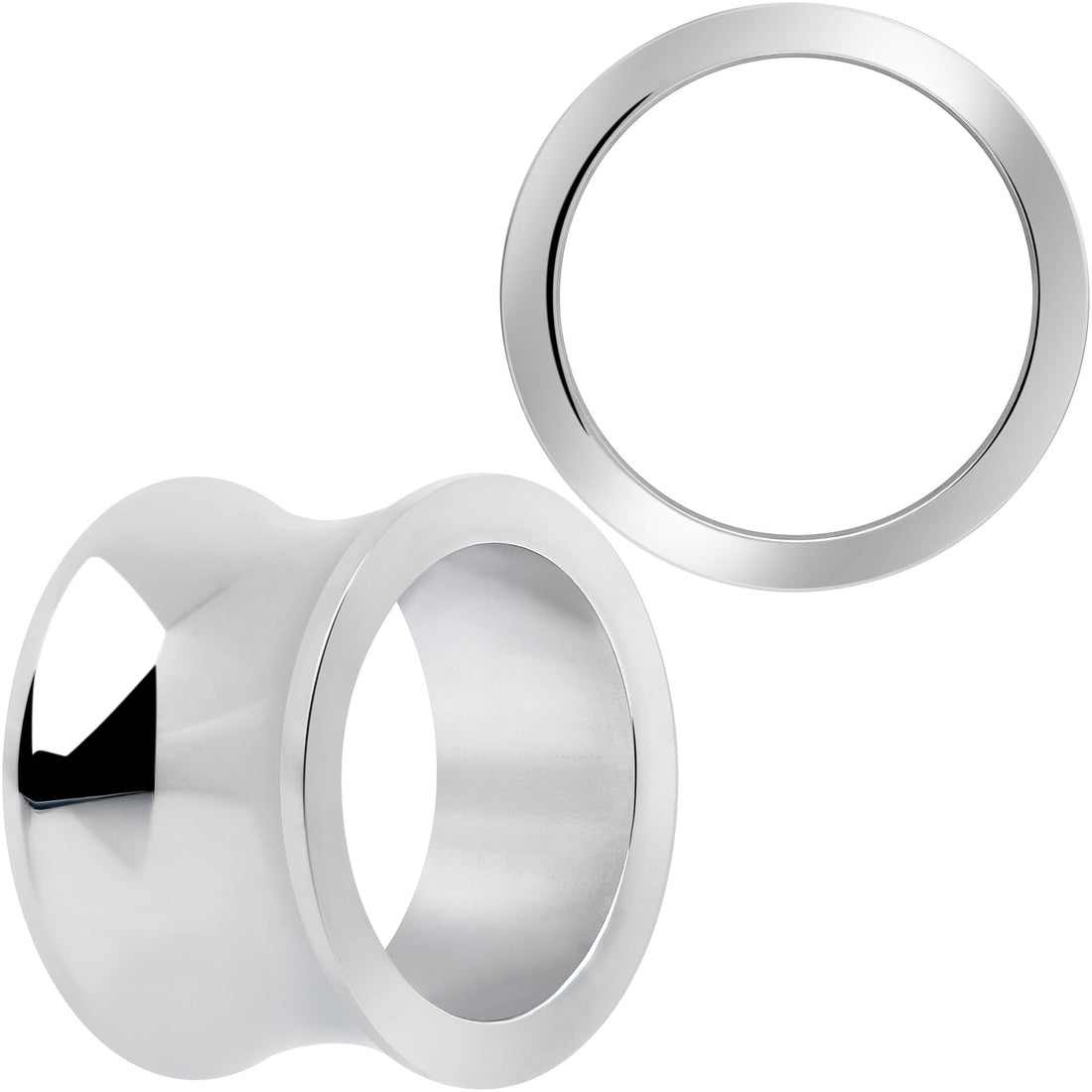Surgical Steel Double Flare Tunnel Plug Set for Stretched Lobes - Image 10