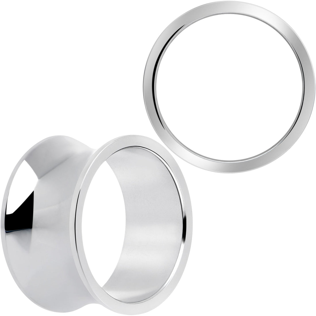 Surgical Steel Double Flare Tunnel Plug Set for Stretched Lobes - Image 11