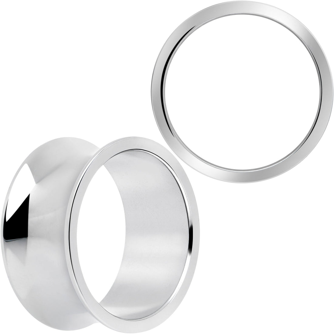 Surgical Steel Double Flare Tunnel Plug Set for Stretched Lobes - Image 12