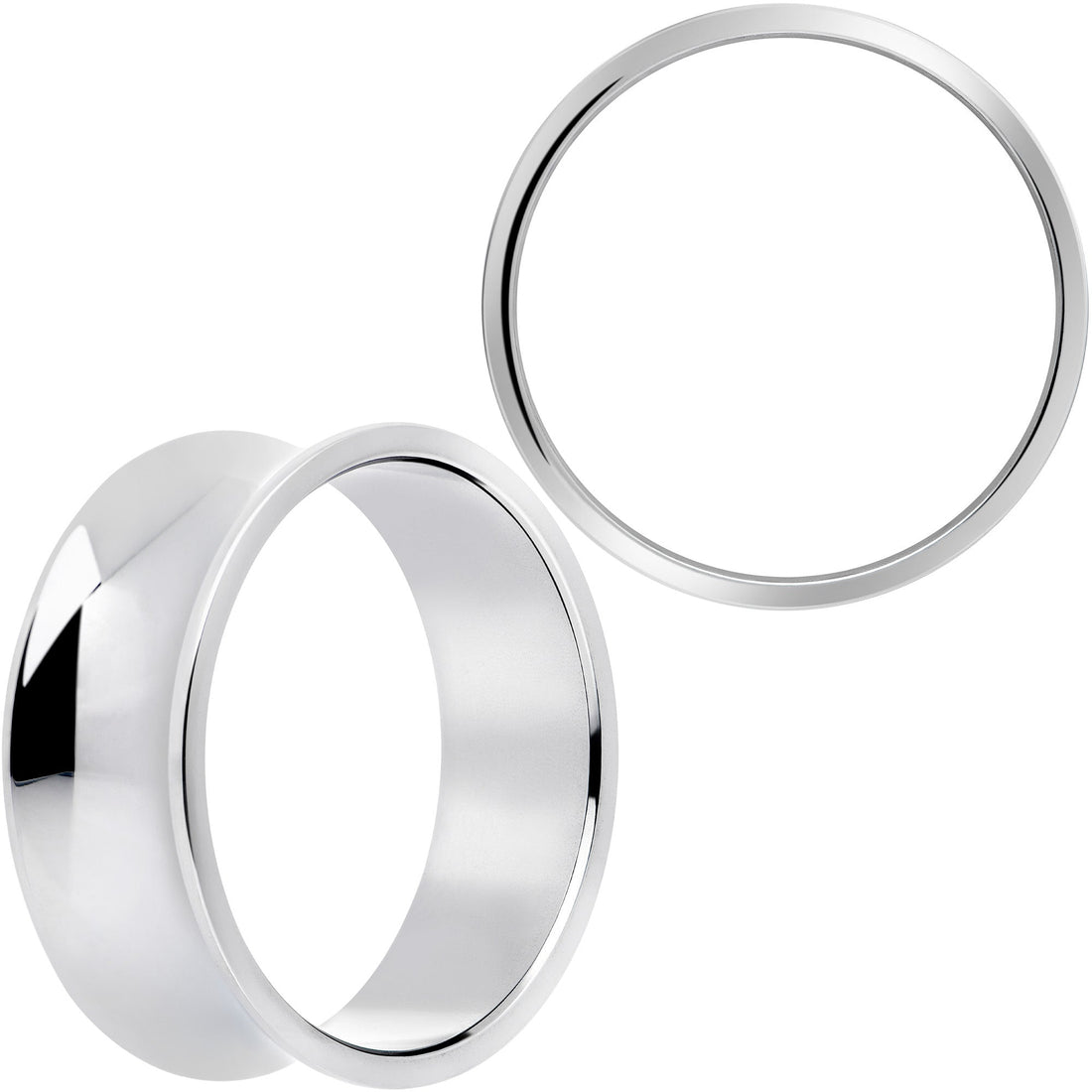 Surgical Steel Double Flare Tunnel Plug Set for Stretched Lobes - Image 14