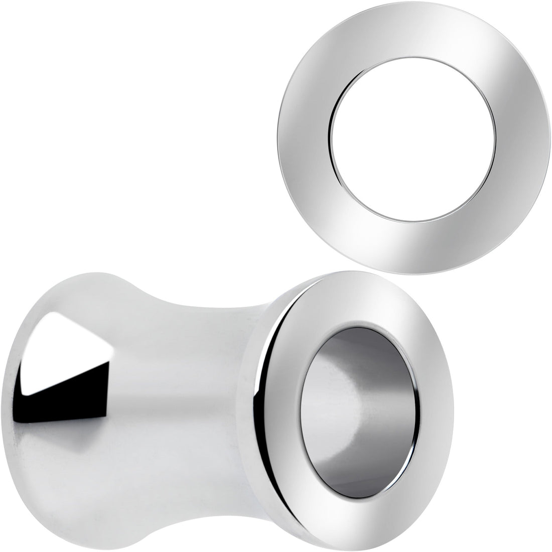 Surgical Steel Double Flare Tunnel Plug Set for Stretched Lobes - Image 6