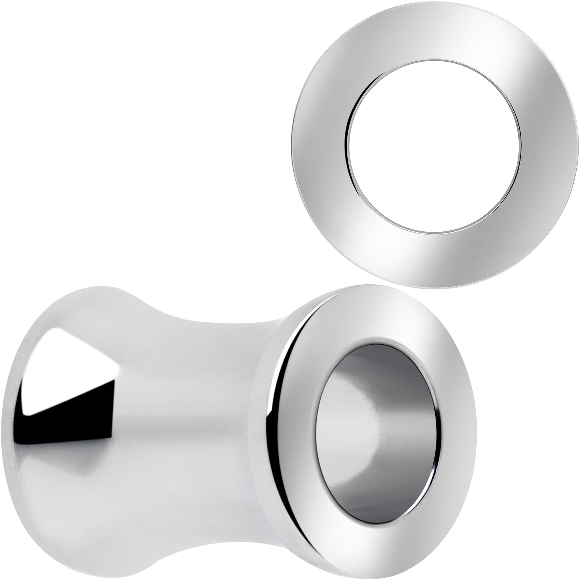 Surgical Steel Double Flare Tunnel Plug Set for Stretched Lobes - Image 6