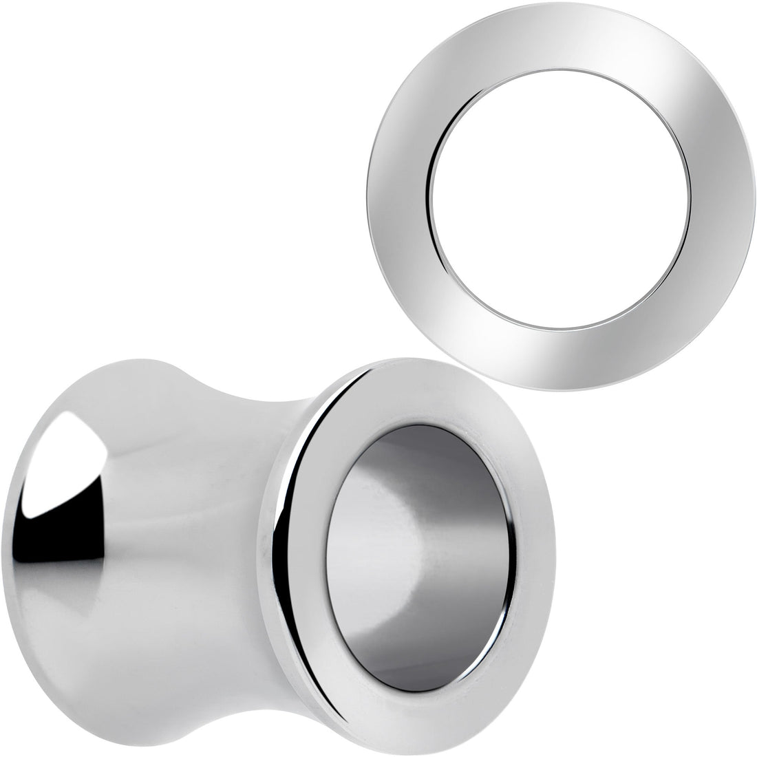 Surgical Steel Double Flare Tunnel Plug Set for Stretched Lobes - Image 7