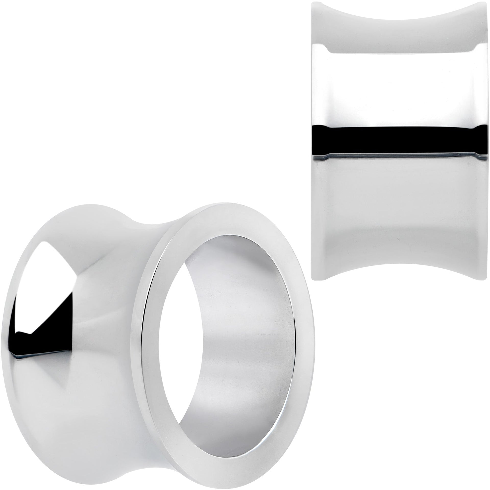 Surgical Steel Double Flare Tunnel Plug Set for Stretched Lobes - Image 2