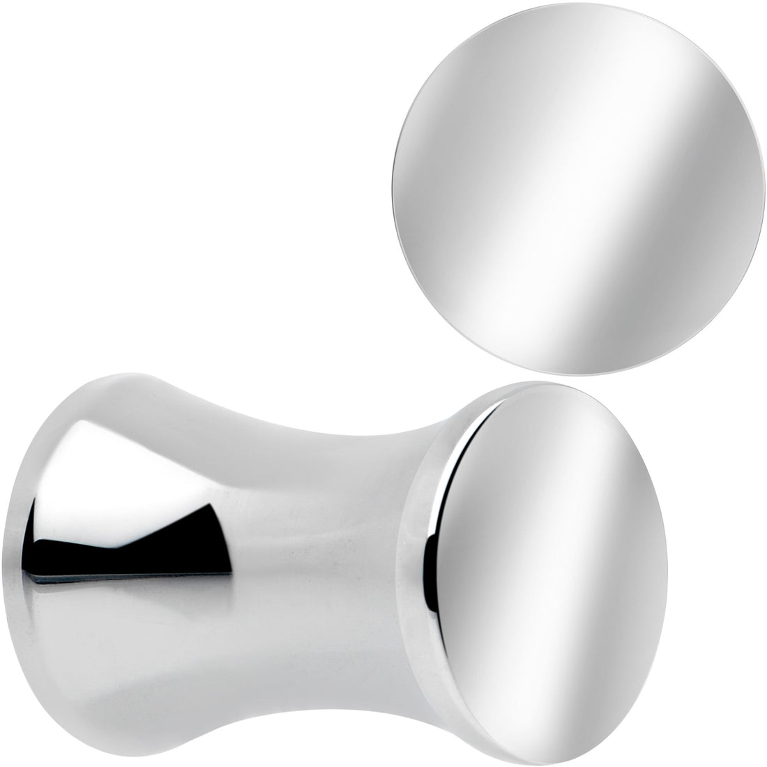 Hand Polished Silver-Tone Stainless Steel Saddle Plug Set - Image 6