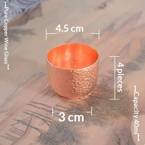 Copper Wine Cup Hot Pot Antique Purple Copper