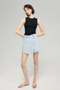 Sweet Dreams Mid-Rise Denim Skort