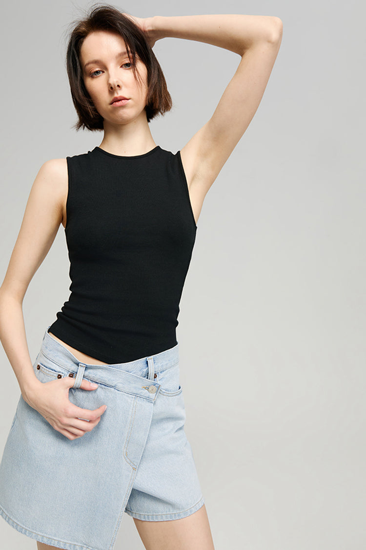 Sweet Dreams Mid-Rise Denim Skort