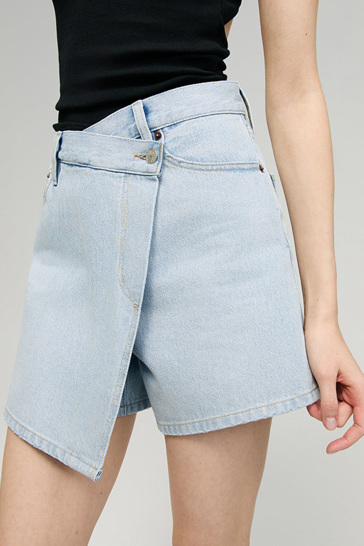 Sweet Dreams Mid-Rise Denim Skort