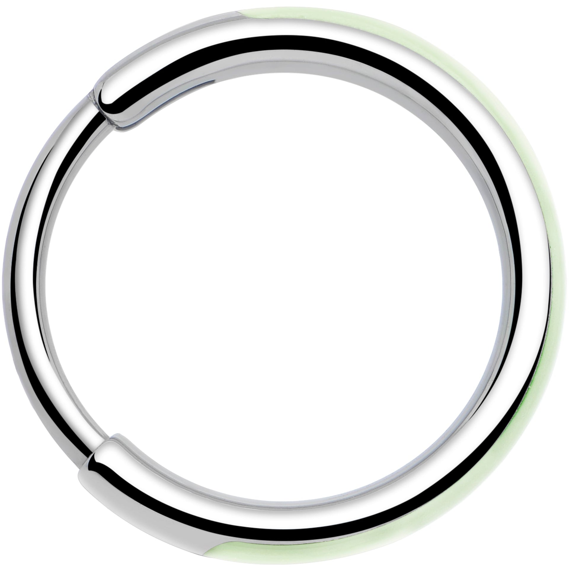 20G Implant Grade Titanium Glow in the Dark Hinged Nose Hoop - Image 4