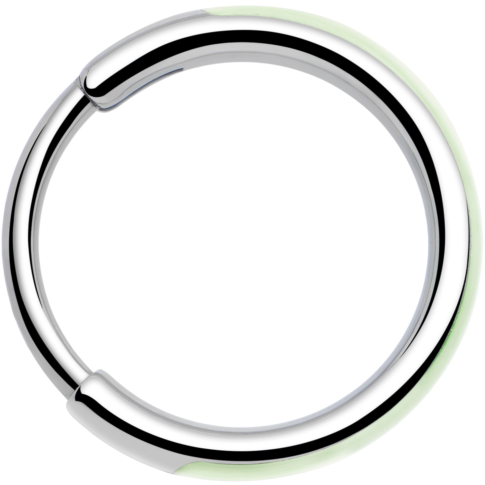20G Implant Grade Titanium Glow in the Dark Hinged Nose Hoop - Image 4