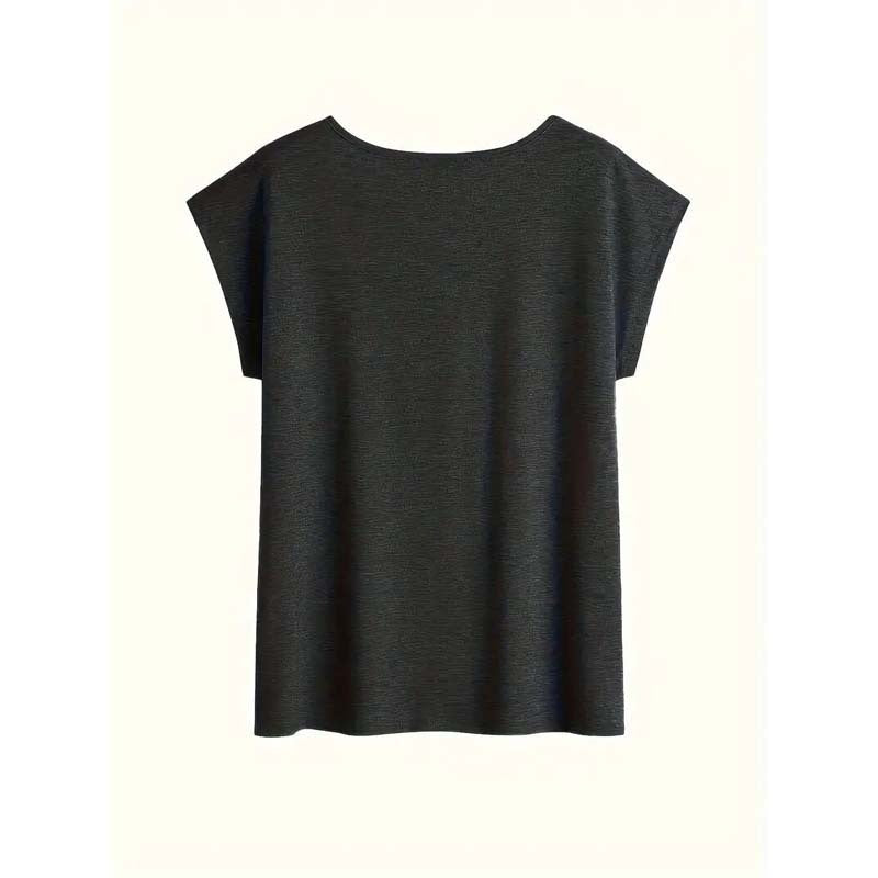 Women's Bohemian Moon & Tree Graphic Tee in Black