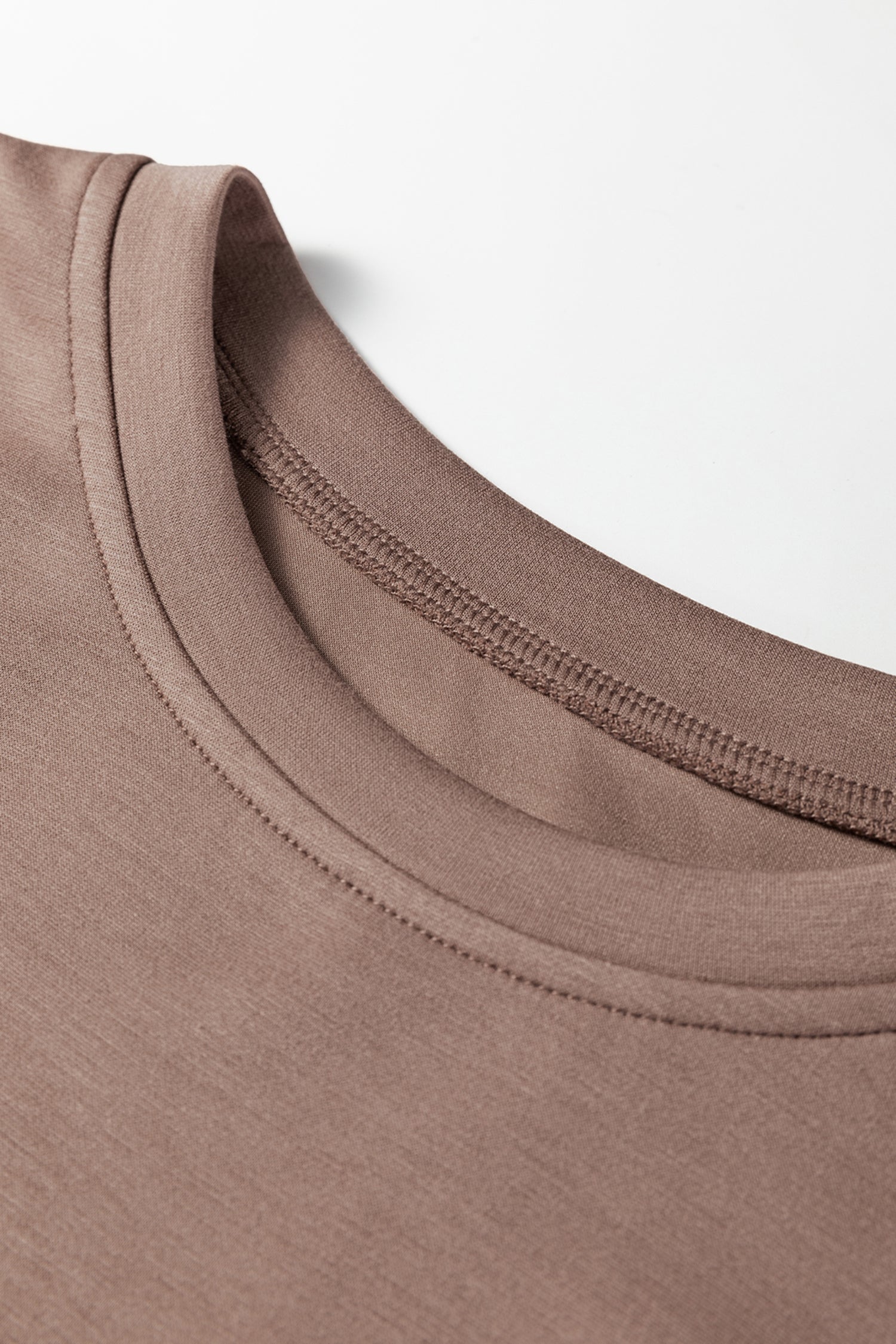 Solid Drop Shoulder Sweatshirt & Mini Skirt Set