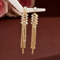 Womens Long Wheat Spike Tassel Rhinestone Dangle Earrings,Costume Earrings For Wedding Banquet Party Wear
