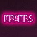 Mr&Mrs Neon Sign 1-10 Levels Dimmable USB Neon Lights for Wall Bedroom Dorm Wedding Party bar Decoration Bedroom Neon Signs for Wall Decoration Valentine's Day Gift 5V (Pink)