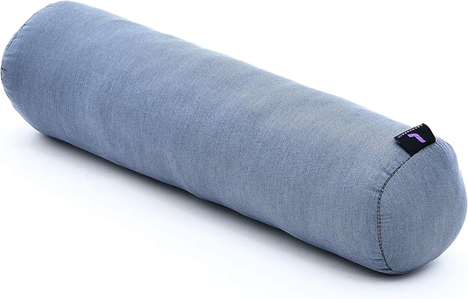 Leewadee Small Yoga Bolster – Shape-Retaining Cervical Neck Roll, Tube Pillow for Comfortable Reading, Kapok Filling, 22 x 6 x 6 inches
