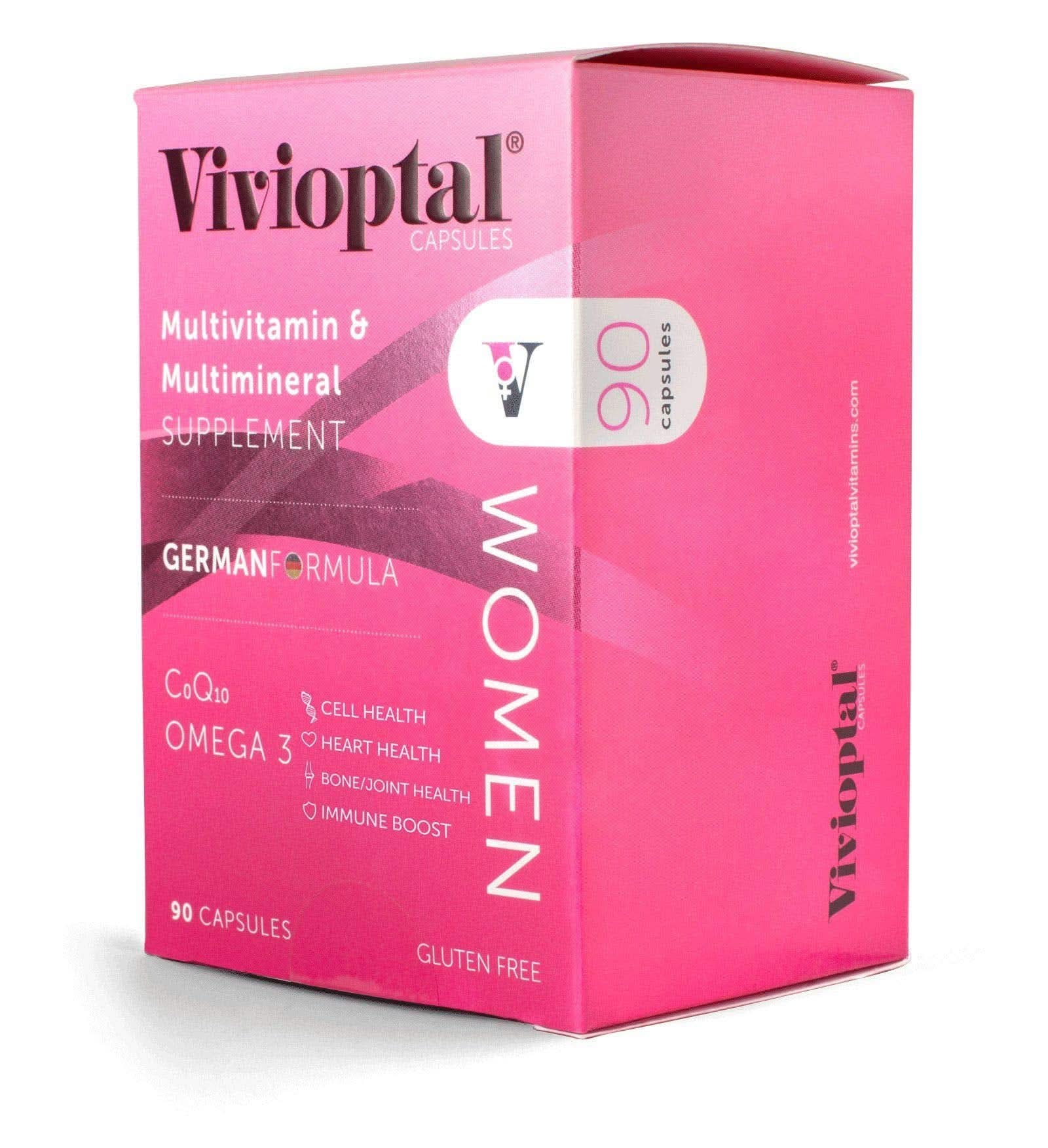 Bottle of Vivioptal Women Multivitamin & Multimineral Supplement 90 Capsules