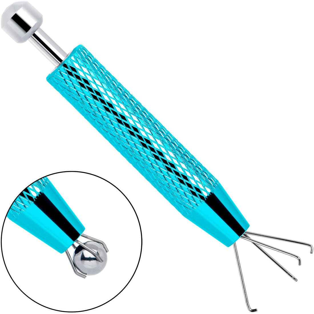 Pink Stainless Steel Piercing Ball Grabber Tool 2.48 Inch - Image 5