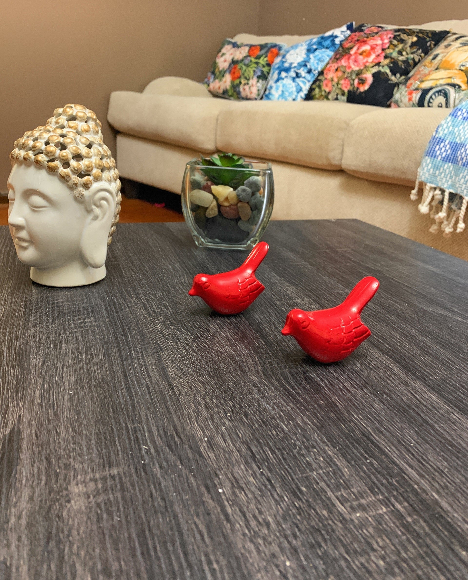 Vibhsa Birds of Health and Happiness Set of 2 (Red)