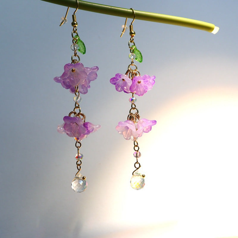 Whimsical Leaf Pendant Earrings in Vibrant Creative Resin Colors
