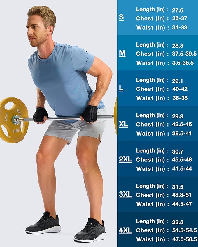 Men's Quick-Dry Athletic Short Sleeve Running & Workout Gym Shirt