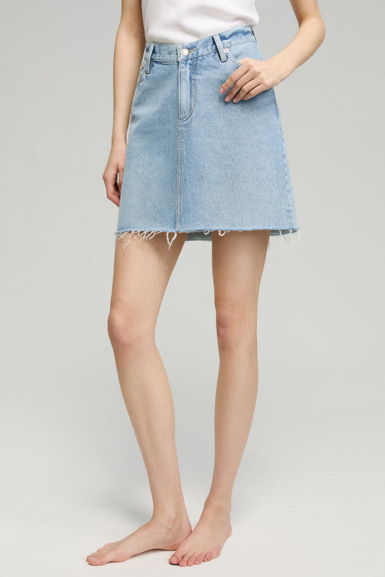 High-Rise Mini Skirt in Waterfalls