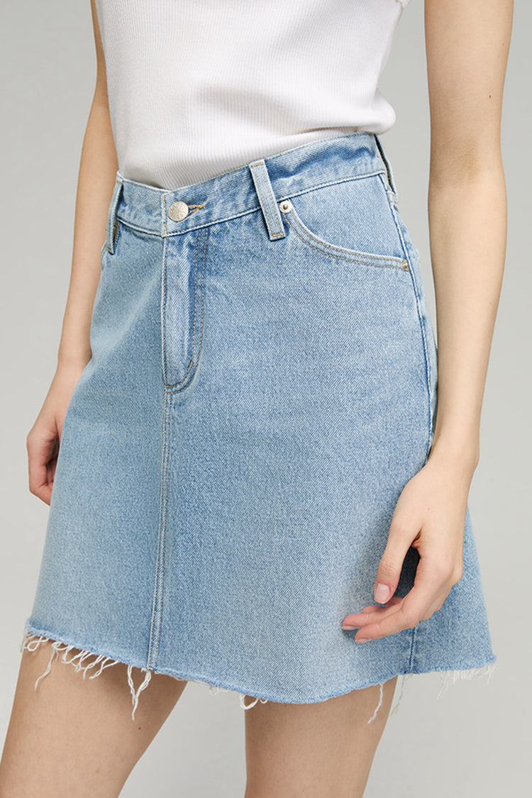 High-Rise Mini Skirt in Waterfalls