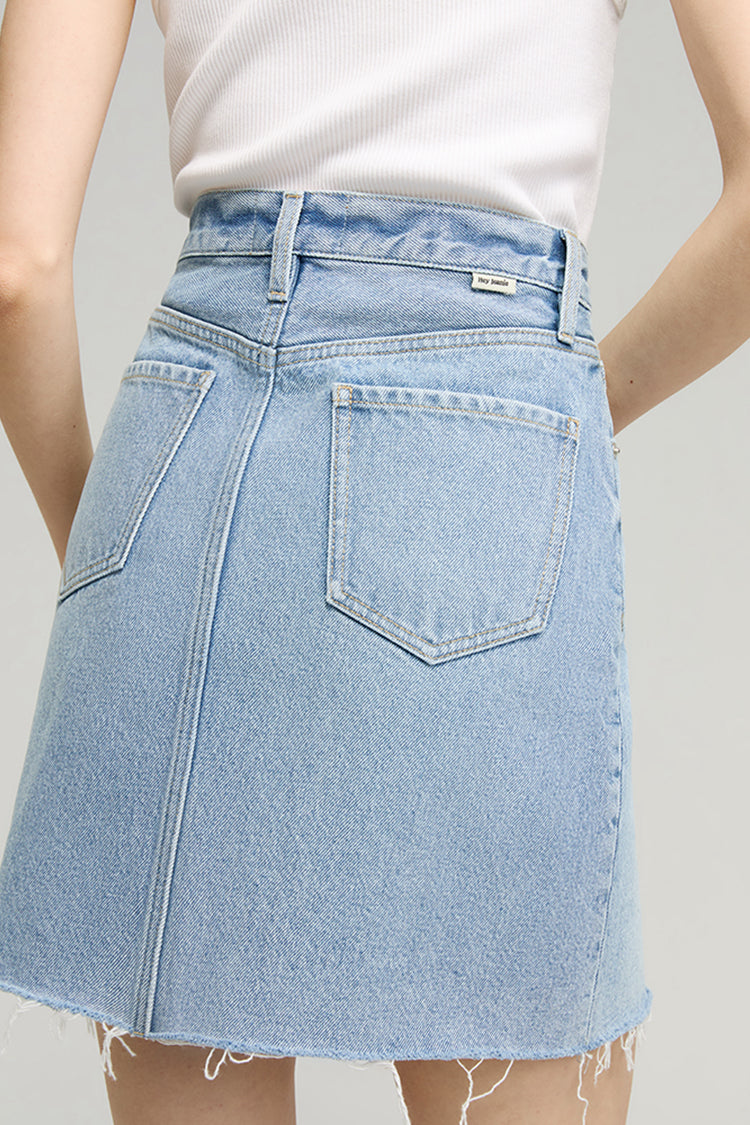 High-Rise Mini Skirt in Waterfalls