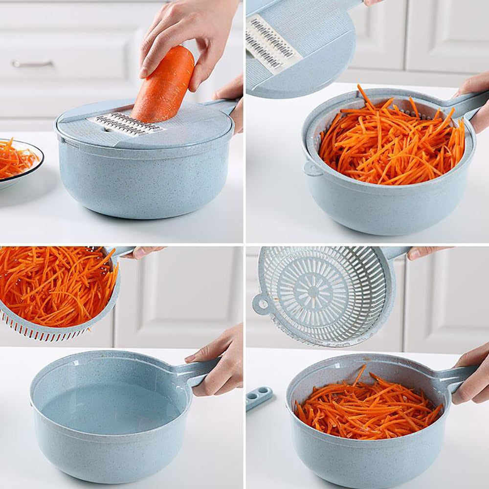 8-in-1 Mandoline Vegetable Slicer, Onion Chopper & Food Grater