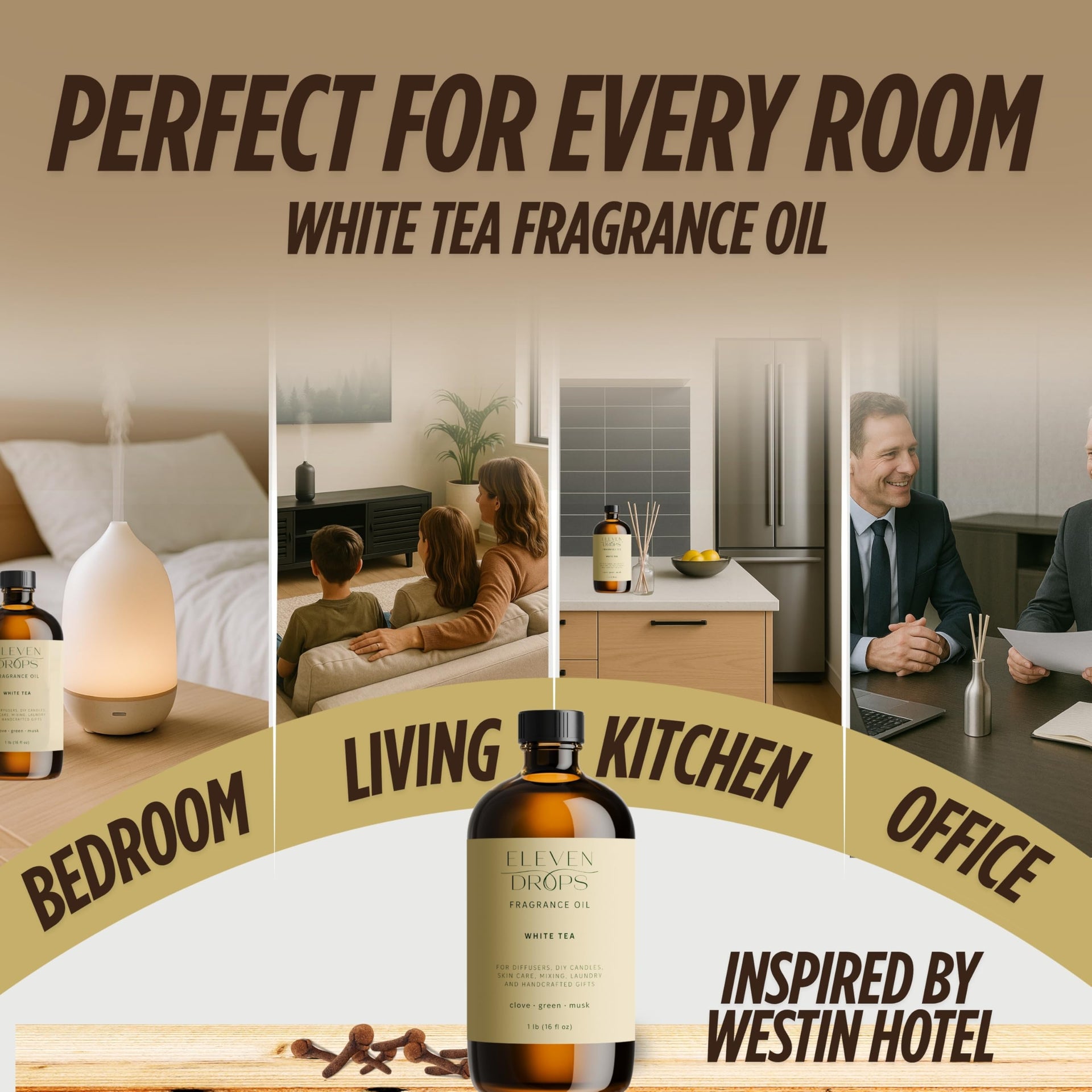 White Tea Essential Fragrance Oil for Diffusers and Home Decor