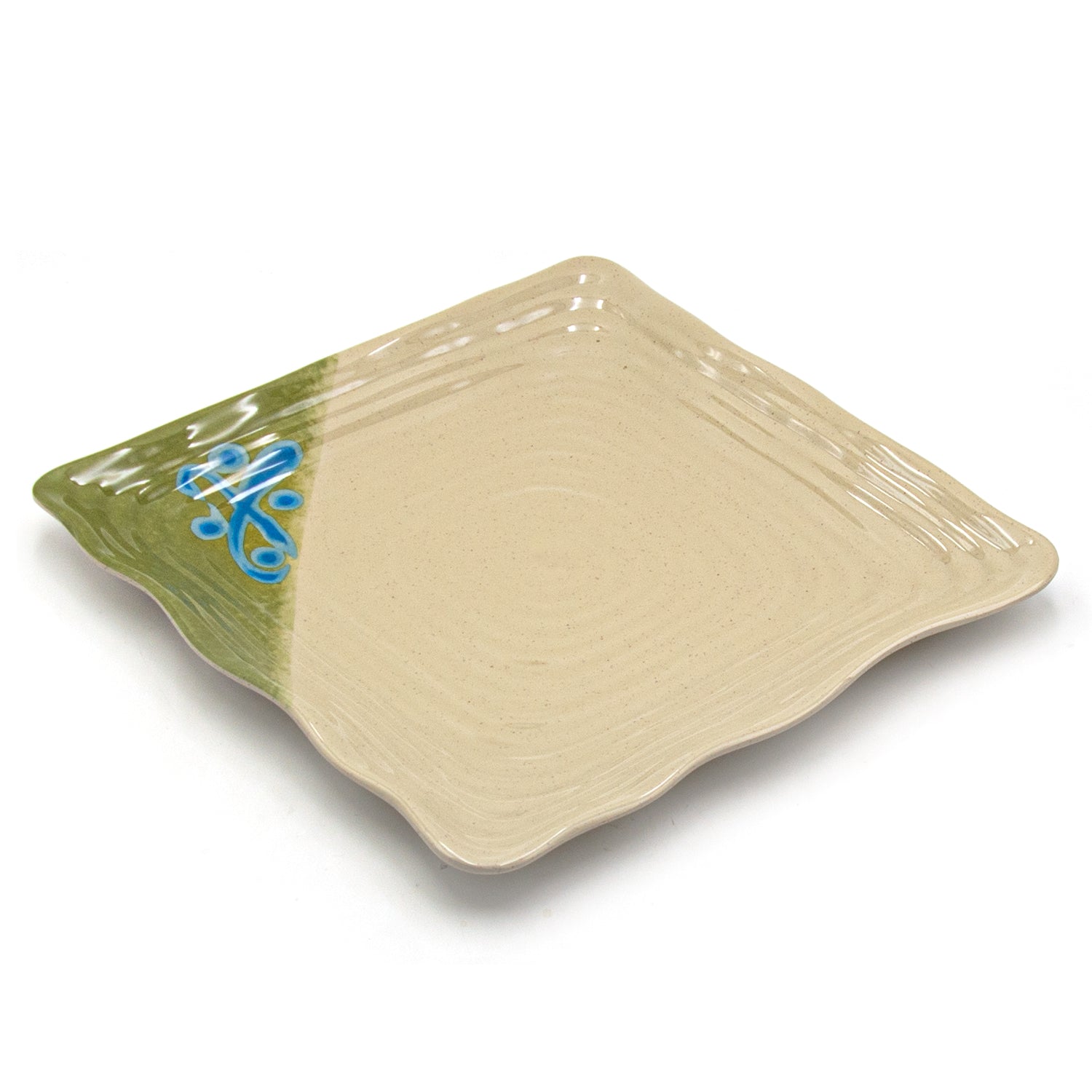 Melamine Square Plate, 6pc, 11"D (Green)