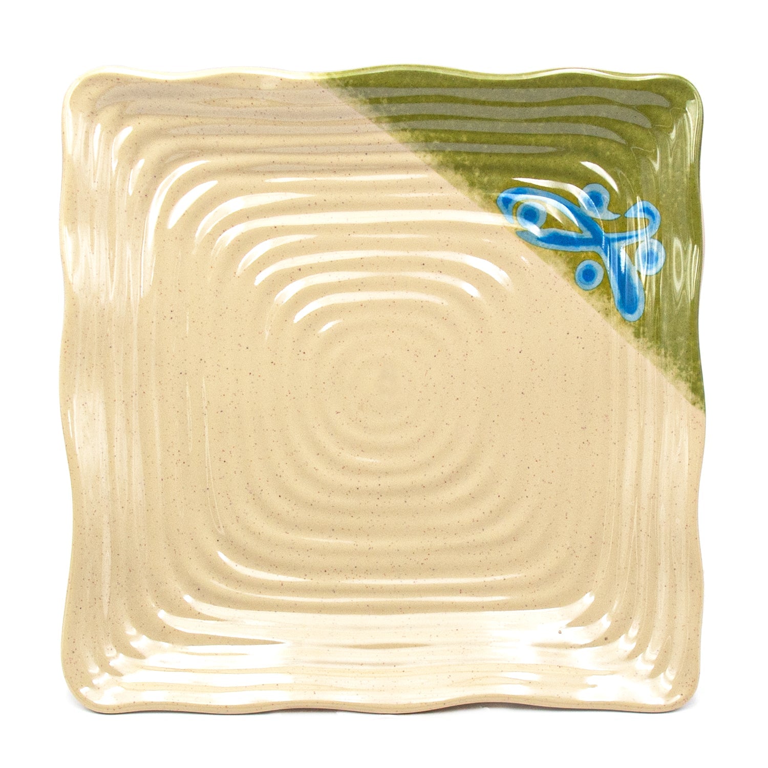 Melamine Square Plate, 6pc, 11"D (Green)