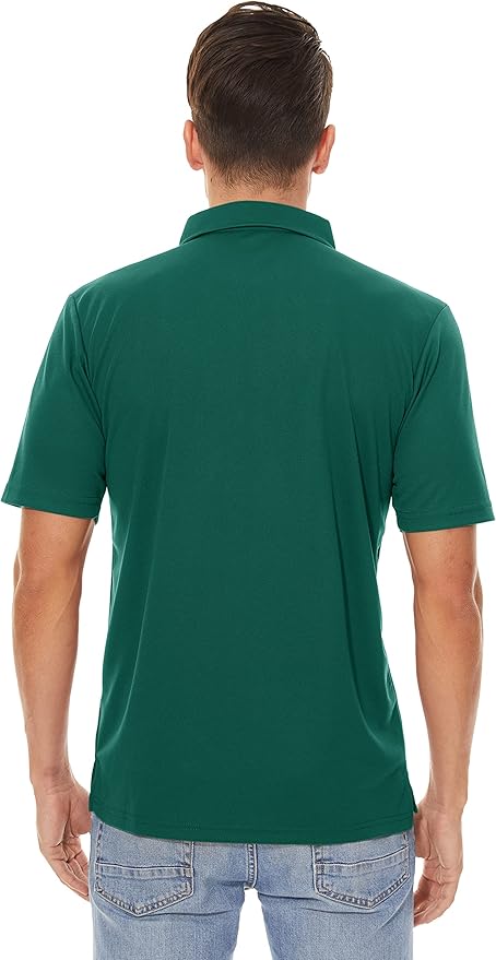 Men's Quick Dry 3-Button Polo Shirt for Golf and Outdoor Performance