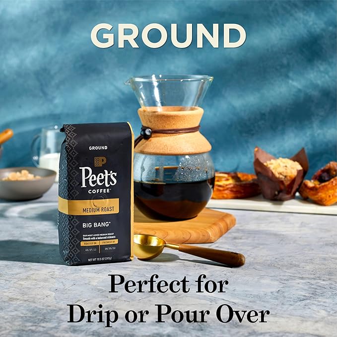 Peet's Coffee, Dark Roast Ground Coffee - French Roast 10.5 Ounce Bag