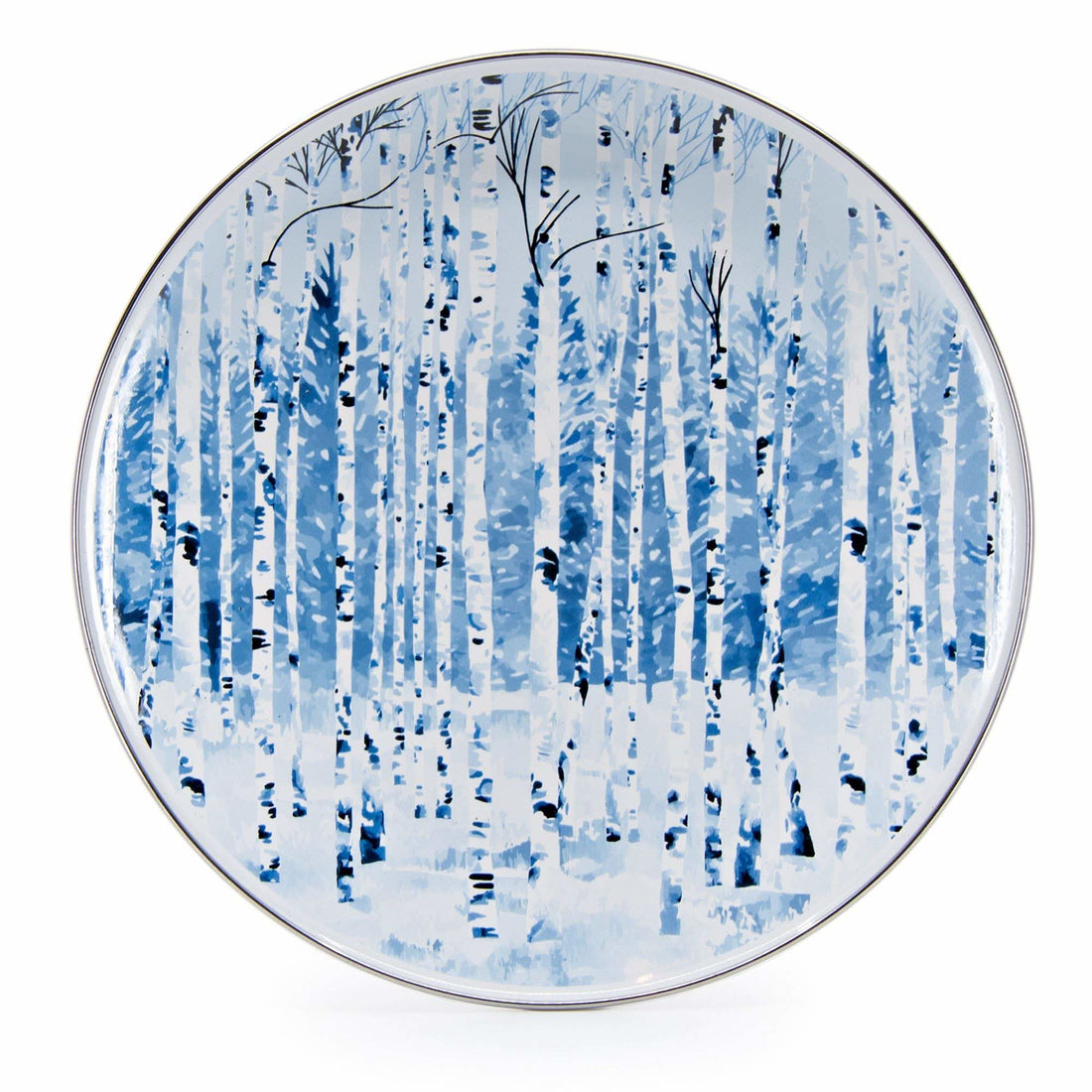 10.5-Inch Enamelware Dinner Plates, Carbon Steel - Set of 4