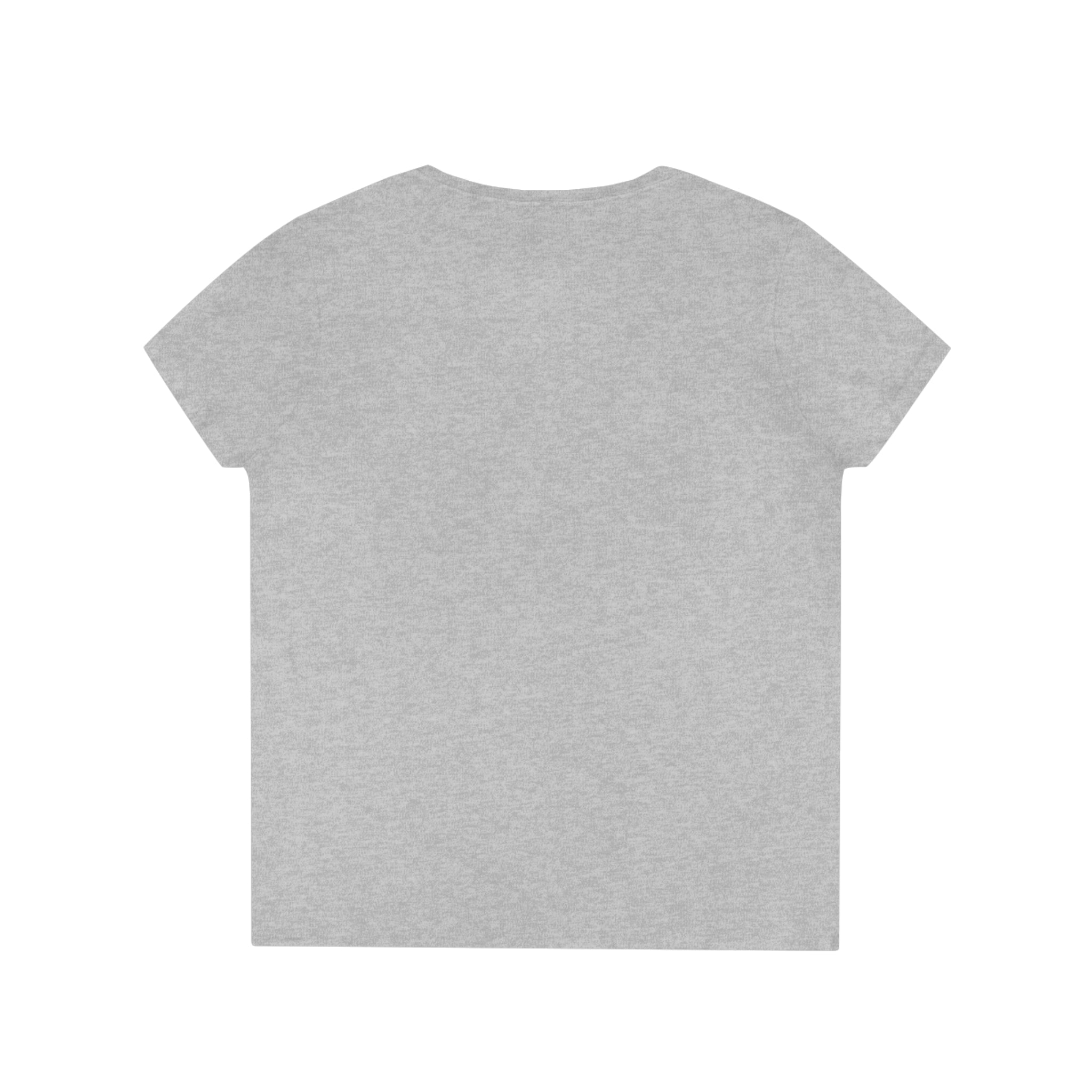 Women's V-Neck Cotton T-Shirt with 3 Hearts Print