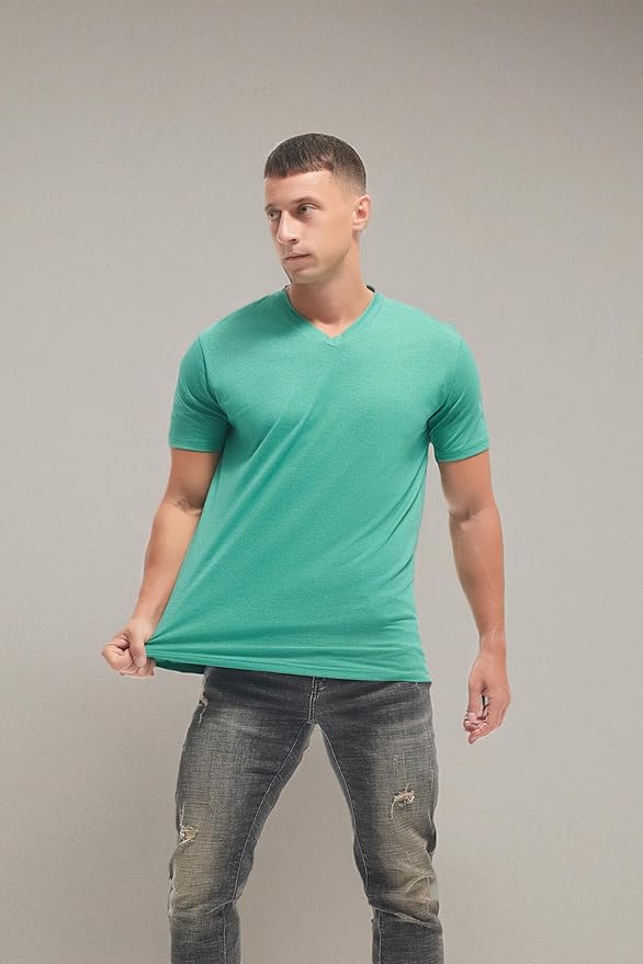 Men’s Modern Fitted V-Neck T-Shirt Premium Comfort Undershirt