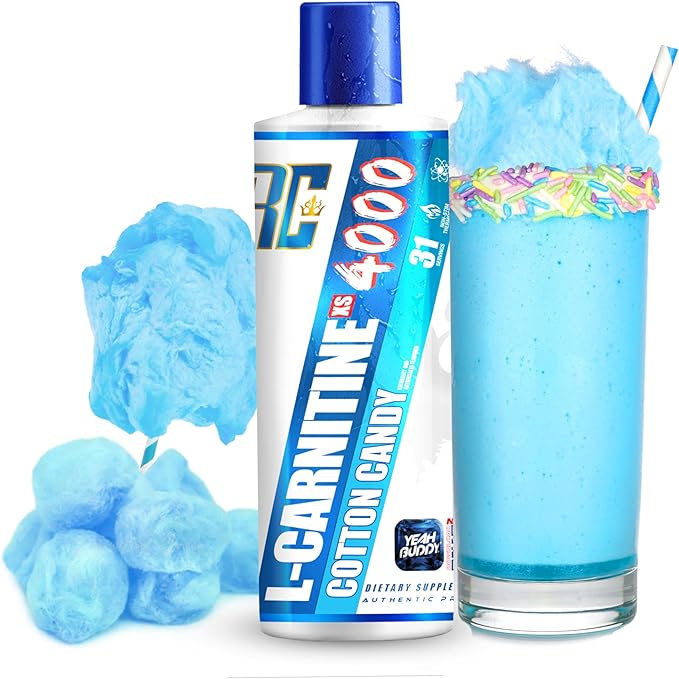 Ronnie Coleman Signature Series L Carnitine XS 4000 Liquid, Stimulant Free, Sugar Free, Zero Carbs, Lean Muscle Strength Support for Men & Women, 16 Oz (16 oz, Cotton Candy (4000))