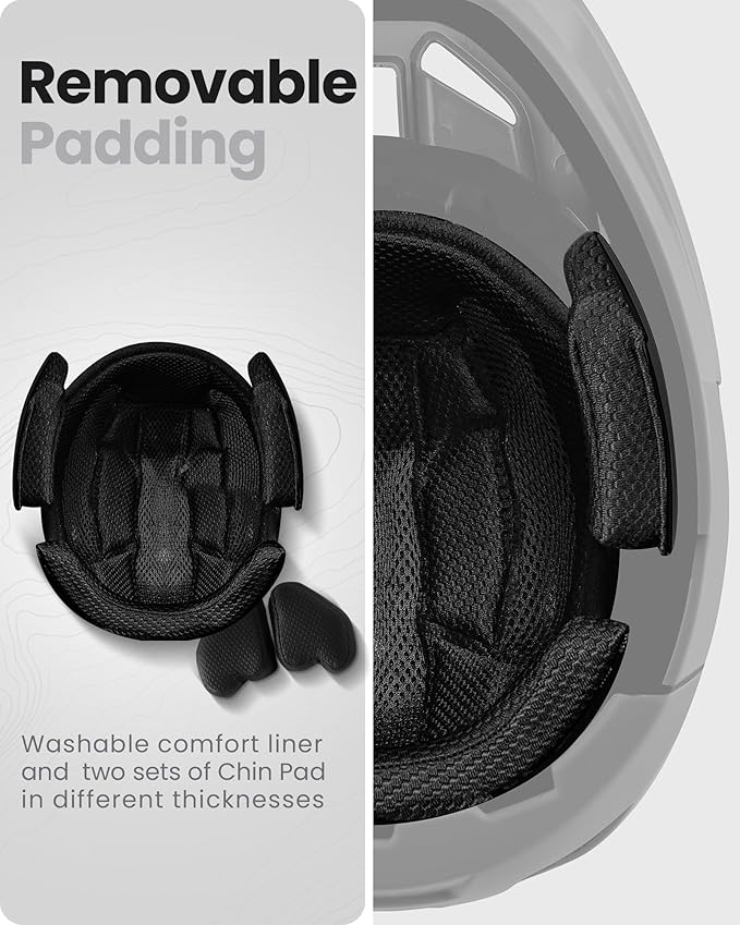 OutdoorMaster MIPS Full Face Mountain Bike Helmet for Men & Women - Two Removable Chin Pad, Ventilation Lightweight - Racing Downhill DH BMX MTB Helmet
