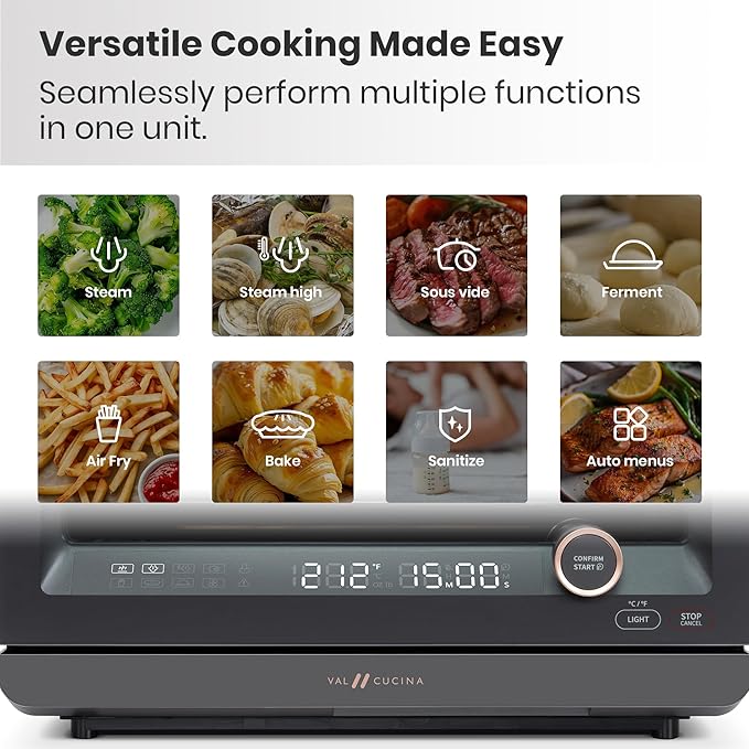 Premium 7-in-1 Steam Convection Oven with Air Fry and Sous Vide