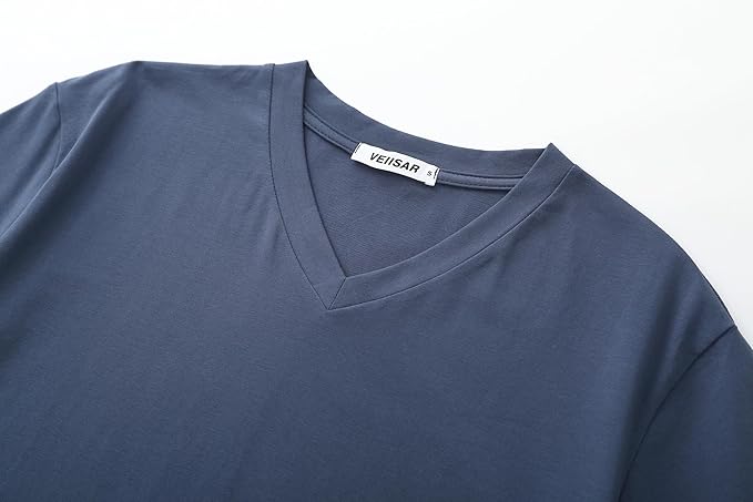Men’s Modern Fitted V-Neck T-Shirt Premium Comfort Undershirt