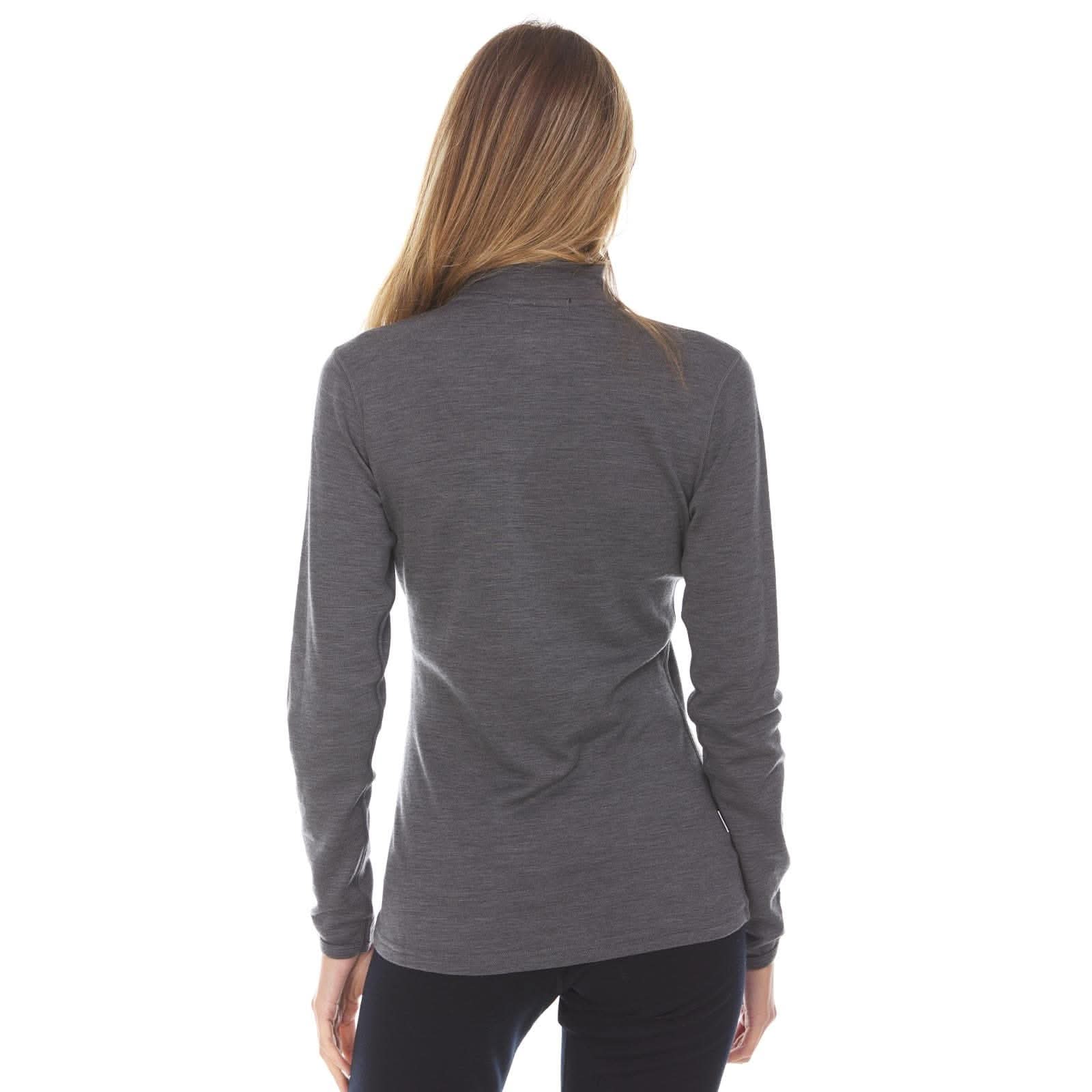 Women's Midweight Merino Wool 1/4 Zip Mock Neck Top