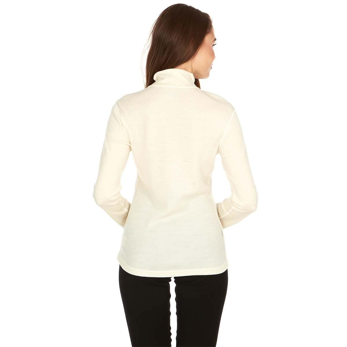 Women's Midweight Merino Wool 1/4 Zip Mock Neck Top