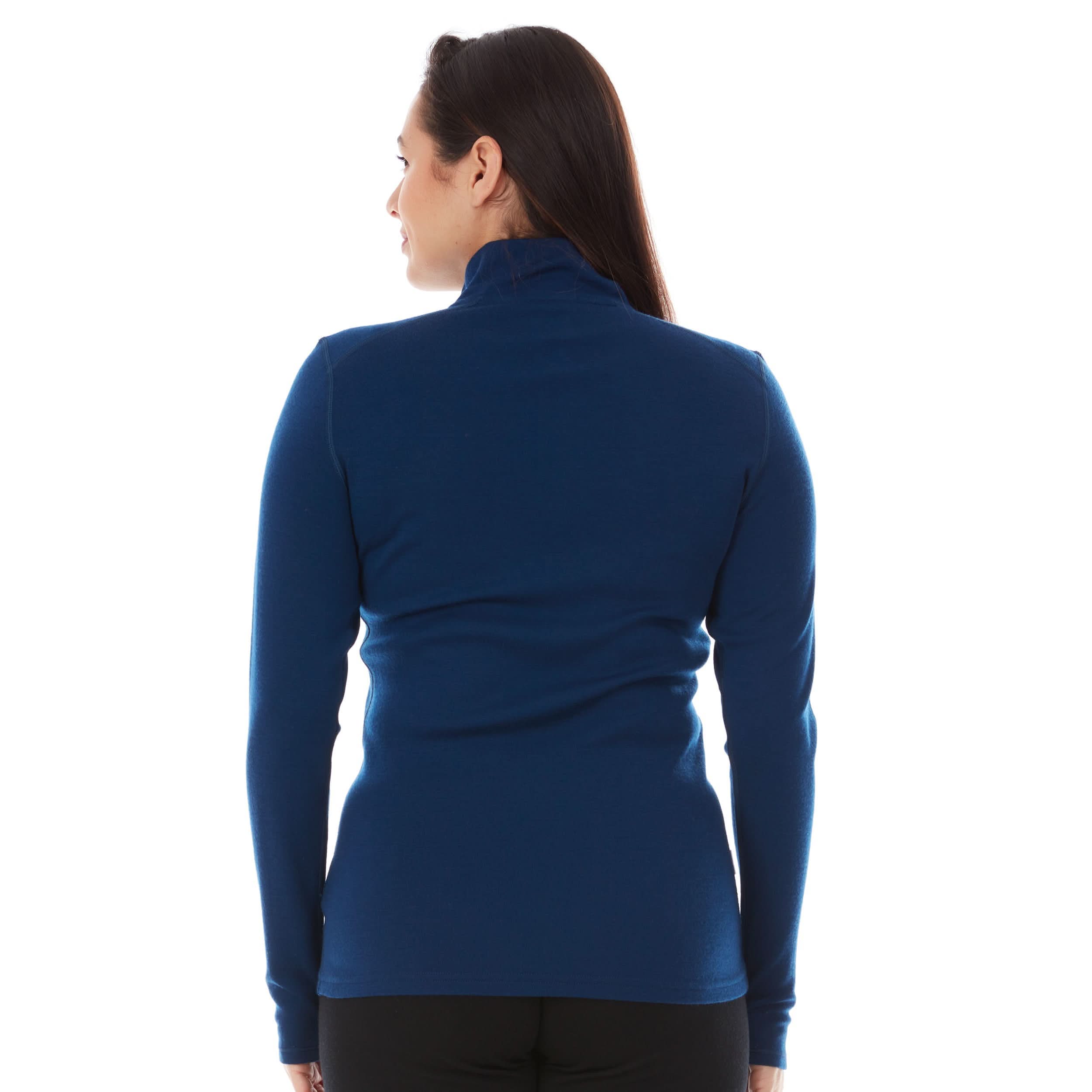 Women's Midweight Merino Wool 1/4 Zip Mock Neck Top