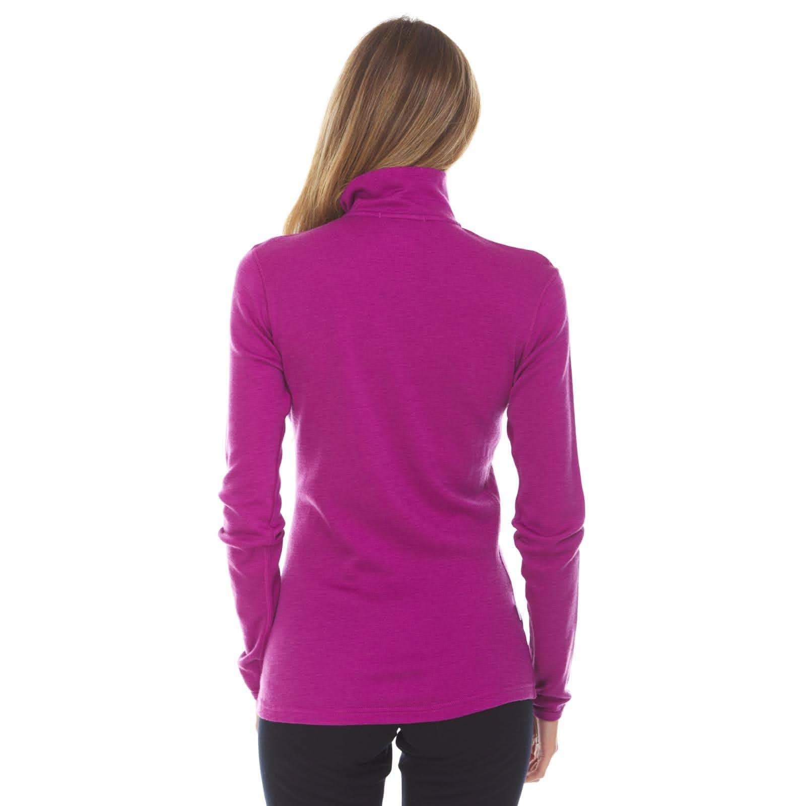 Women's Midweight Merino Wool 1/4 Zip Mock Neck Top