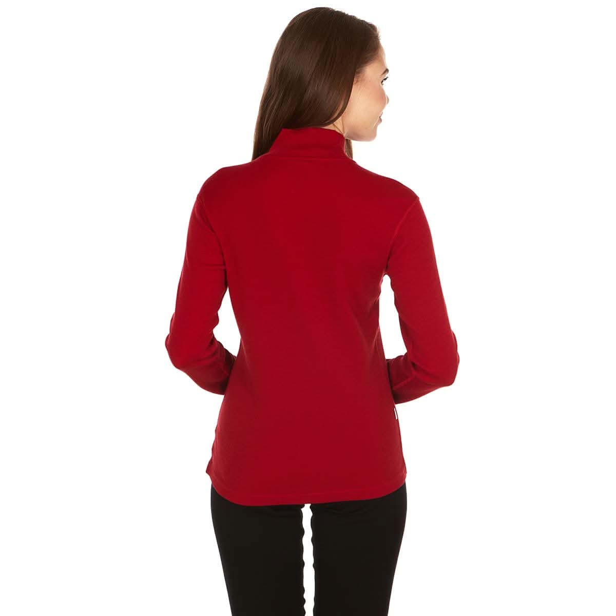Women's Midweight Merino Wool 1/4 Zip Mock Neck Top
